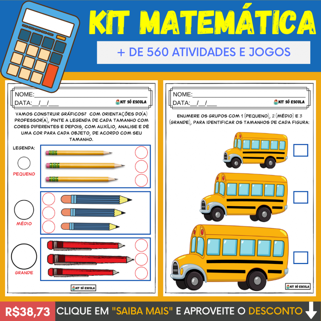 KIT MATEMÁTICA: Jogos e Atividades — KIT SÓ ESCOLA